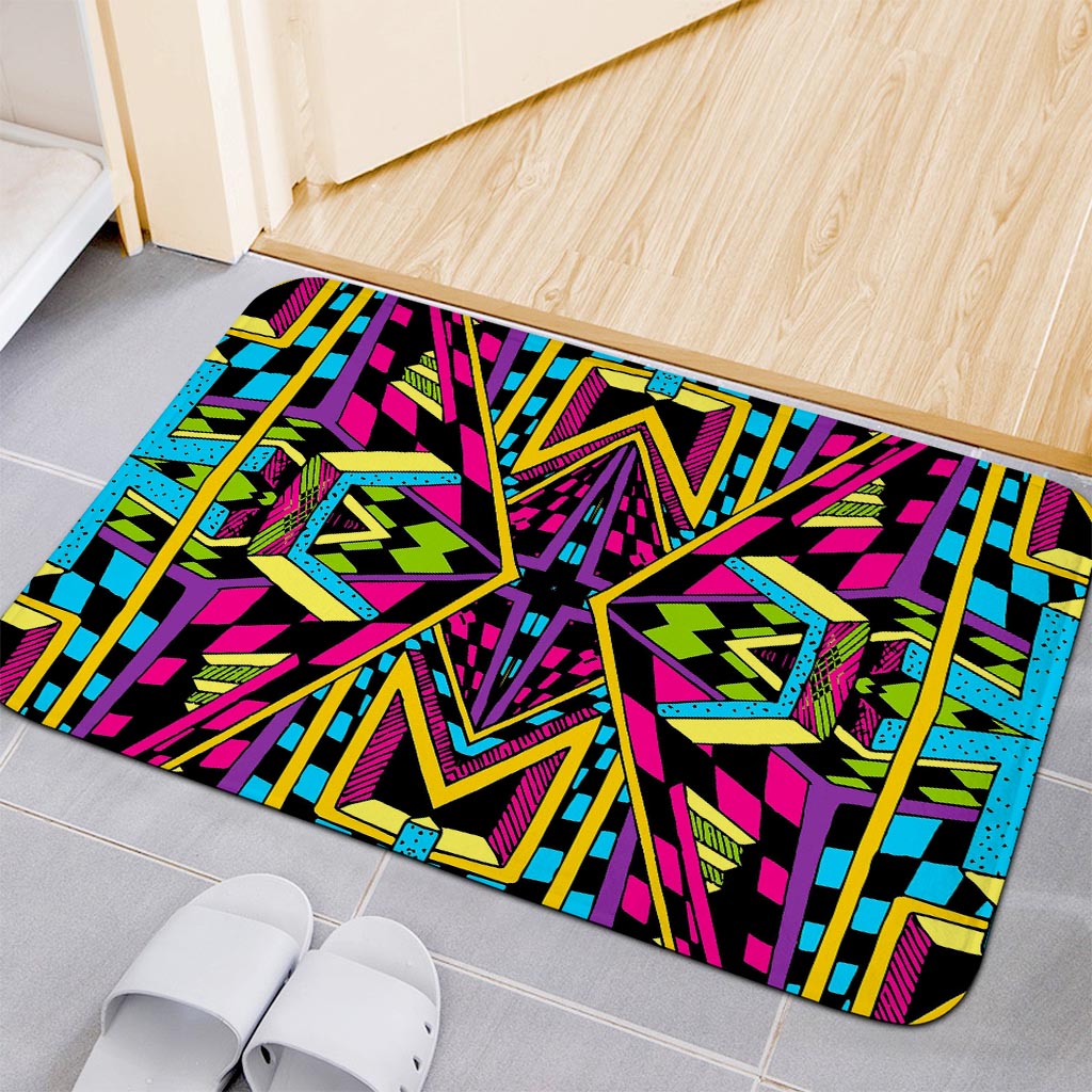 Ethnic Psychedelic Trippy Print Indoor Door Mat