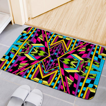 Ethnic Psychedelic Trippy Print Indoor Door Mat
