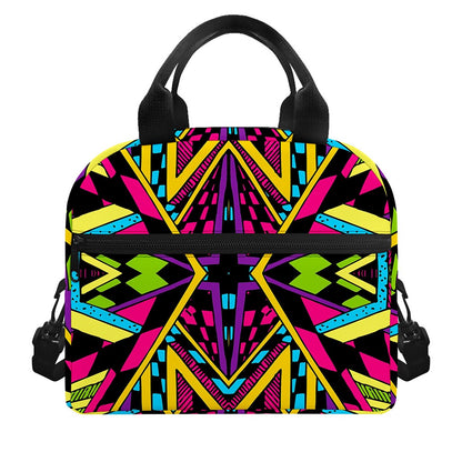 Ethnic Psychedelic Trippy Print Insulated Lunch Bag