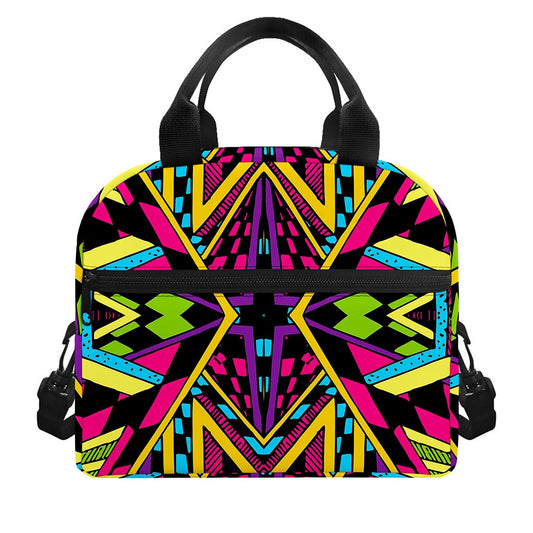 Ethnic Psychedelic Trippy Print Insulated Lunch Bag