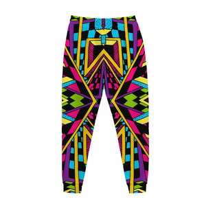 Ethnic Psychedelic Trippy Print Jogger Pants