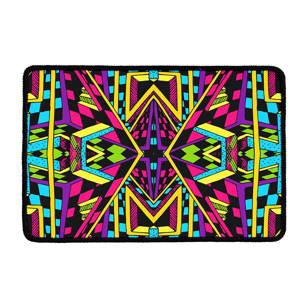 Ethnic Psychedelic Trippy Print Kitchen Mat