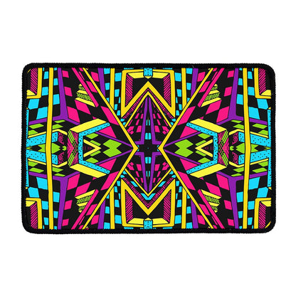 Ethnic Psychedelic Trippy Print Kitchen Mat