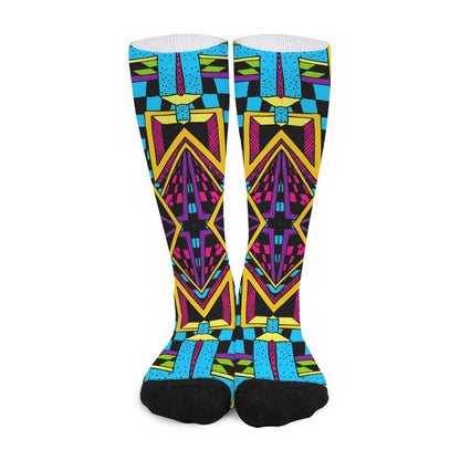 Ethnic Psychedelic Trippy Print Long Socks