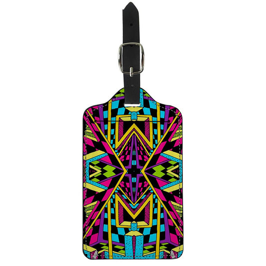 Ethnic Psychedelic Trippy Print Luggage Tag