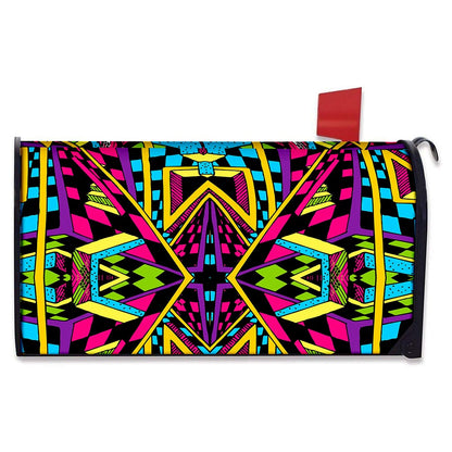 Ethnic Psychedelic Trippy Print Mailbox Cover