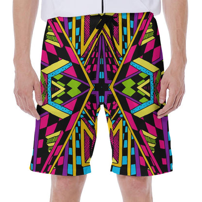 Ethnic Psychedelic Trippy Print Men's Beach Shorts