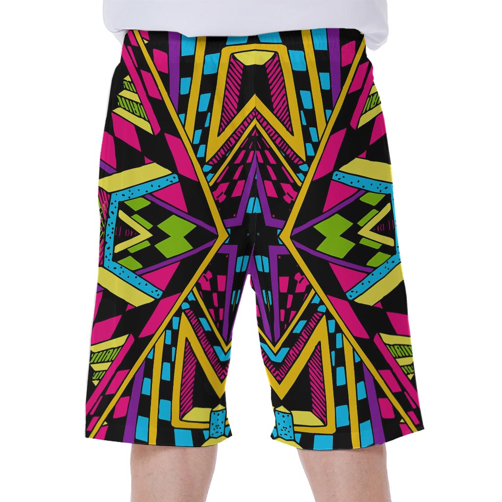 Ethnic Psychedelic Trippy Print Men's Beach Shorts
