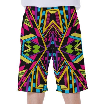 Ethnic Psychedelic Trippy Print Men's Beach Shorts