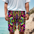 Ethnic Psychedelic Trippy Print Men's Cargo Shorts