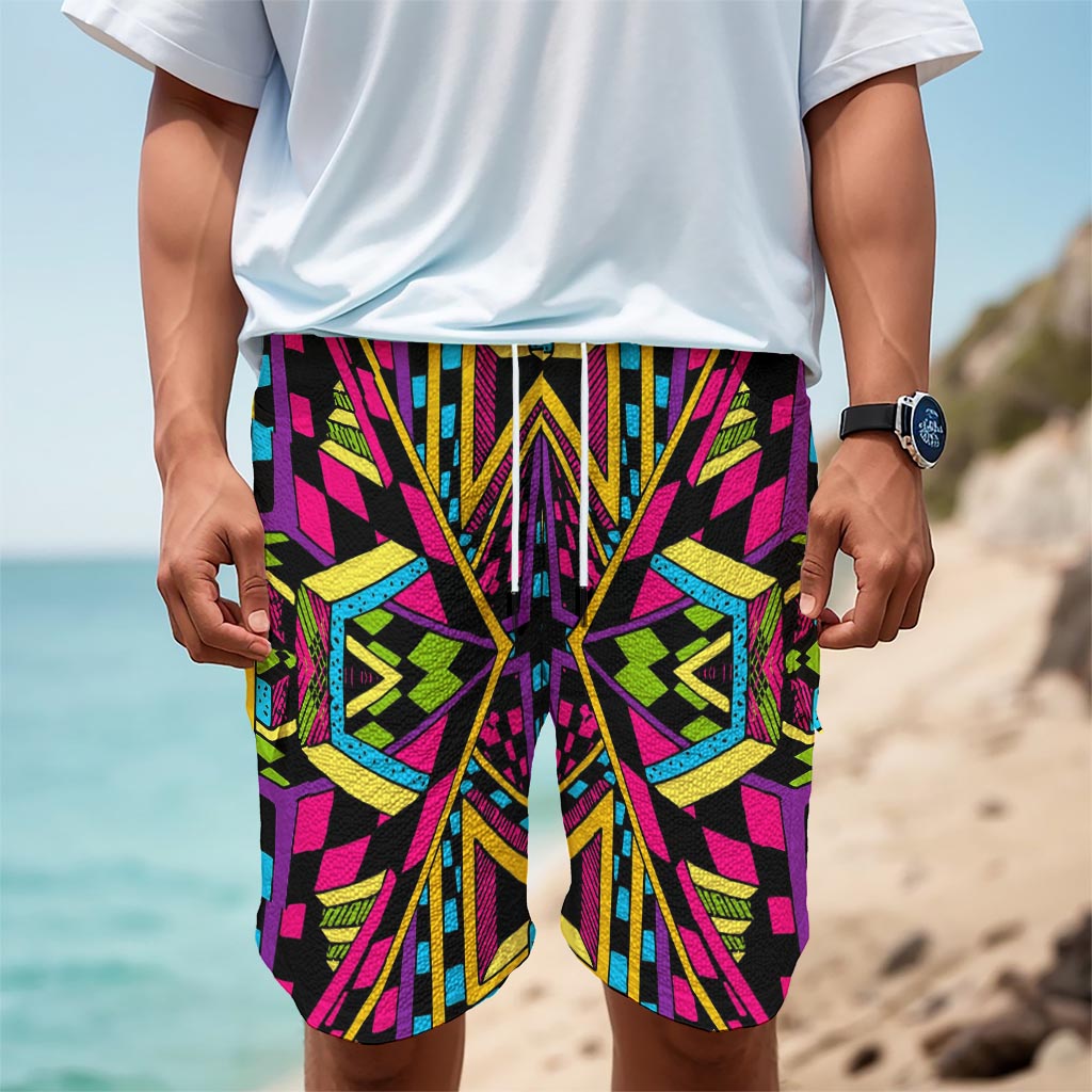 Ethnic Psychedelic Trippy Print Men's Cargo Shorts