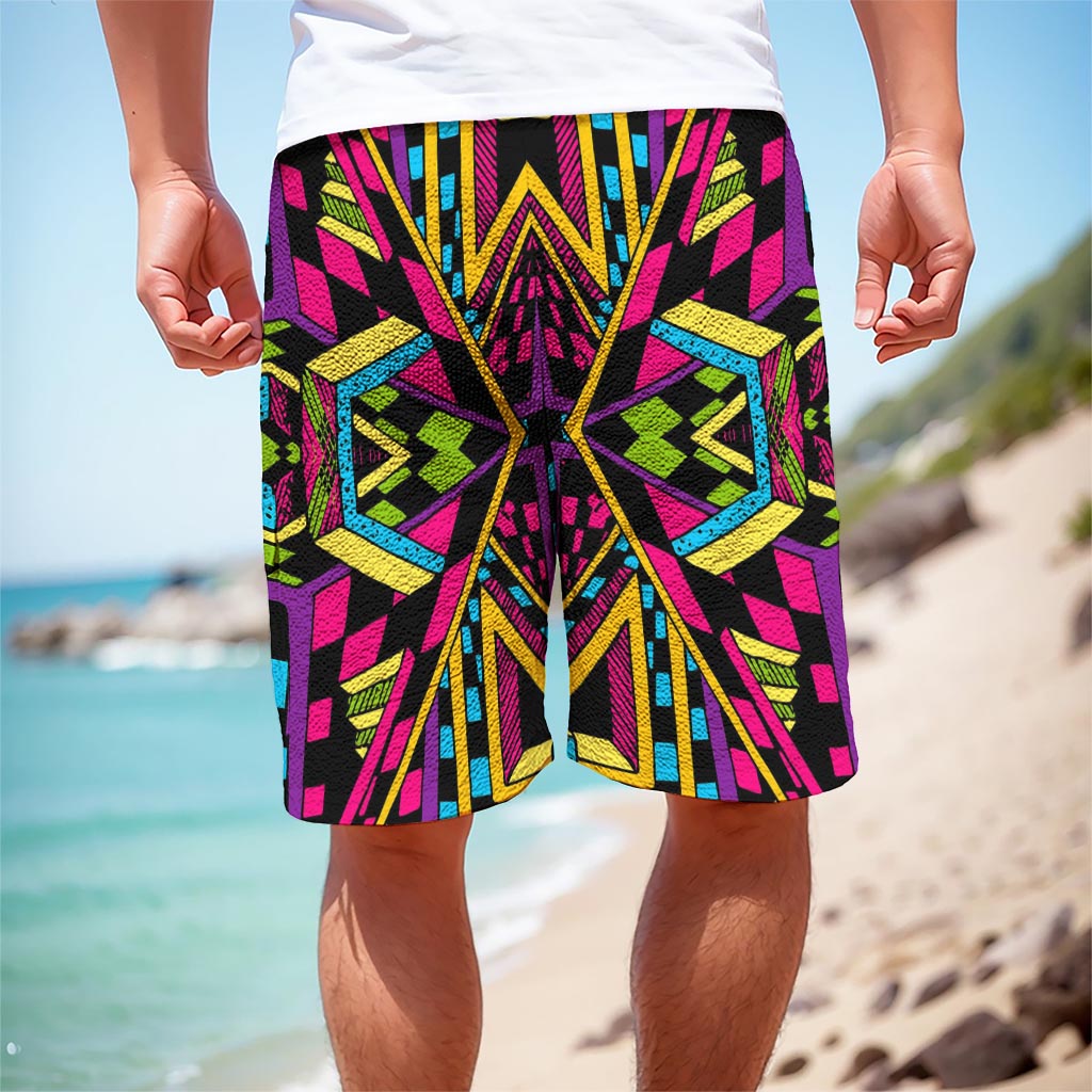 Ethnic Psychedelic Trippy Print Men's Cargo Shorts