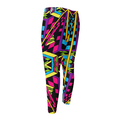 Ethnic Psychedelic Trippy Print Men's Compression Pants