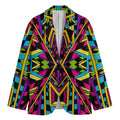 Ethnic Psychedelic Trippy Print Men's Cotton Blazer
