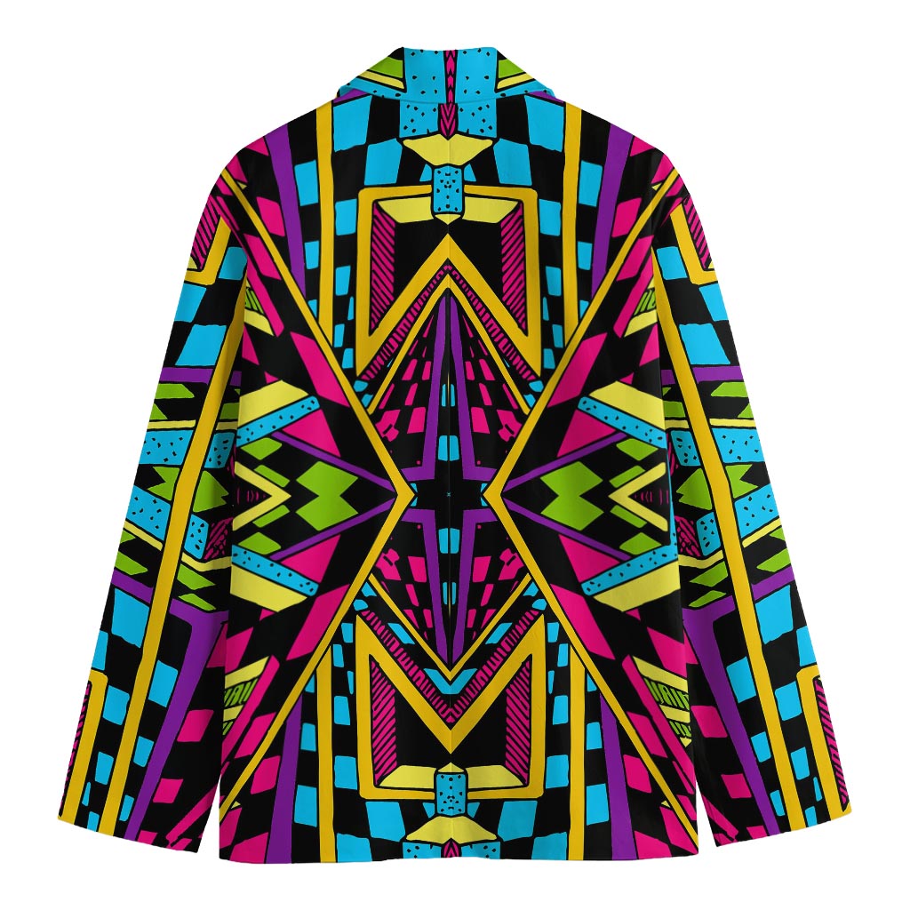 Ethnic Psychedelic Trippy Print Men's Cotton Blazer