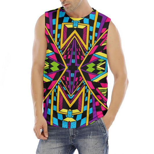 Ethnic Psychedelic Trippy Print Men's Fitness Tank Top