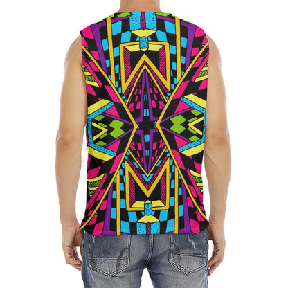 Ethnic Psychedelic Trippy Print Men's Fitness Tank Top