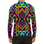 Ethnic Psychedelic Trippy Print Men's Long Sleeve Rash Guard