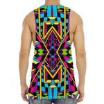 Ethnic Psychedelic Trippy Print Men's Muscle Tank Top