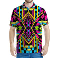 Ethnic Psychedelic Trippy Print Men's Polo Shirt