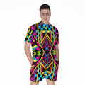 Ethnic Psychedelic Trippy Print Men's Romper