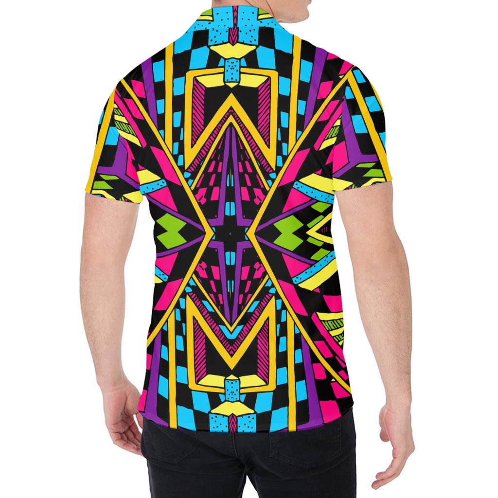 Ethnic Psychedelic Trippy Print Men's Shirt