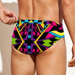 Ethnic Psychedelic Trippy Print Men's Swim Briefs