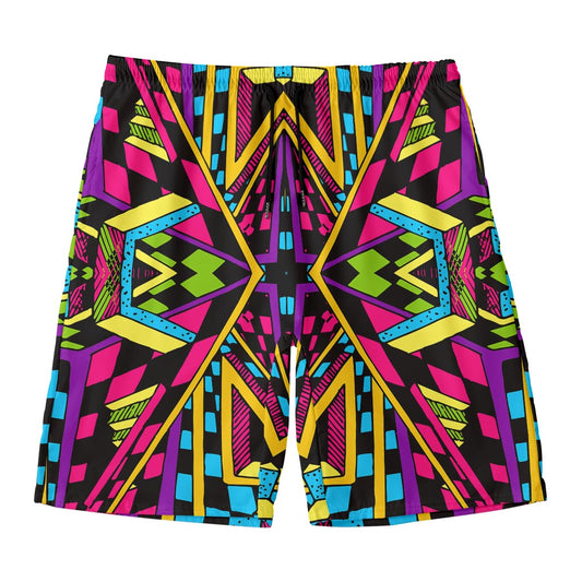 Ethnic Psychedelic Trippy Print Men's Swim Trunks