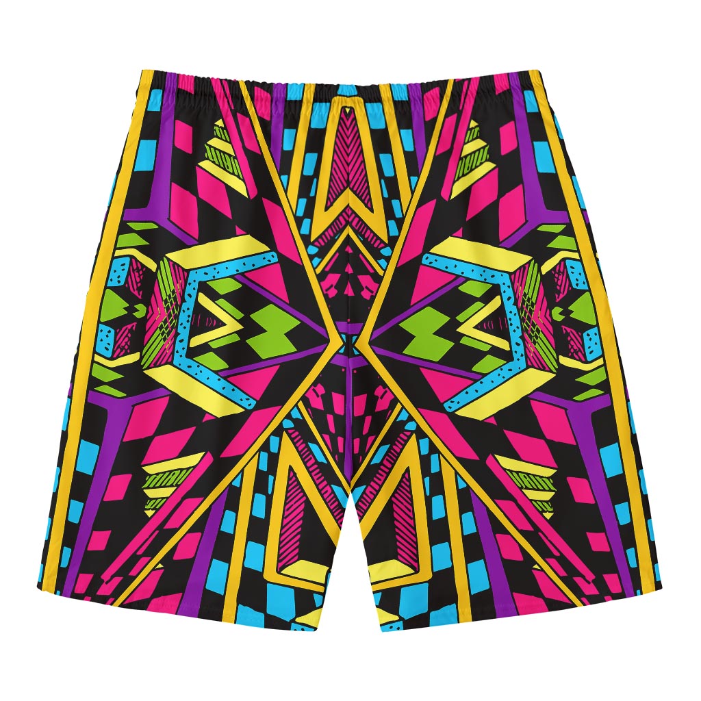 Ethnic Psychedelic Trippy Print Men's Swim Trunks