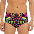 Ethnic Psychedelic Trippy Print Men's Triangle Swim Briefs