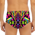 Ethnic Psychedelic Trippy Print Men's Triangle Swim Briefs