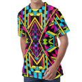 Ethnic Psychedelic Trippy Print Men's Velvet T-Shirt