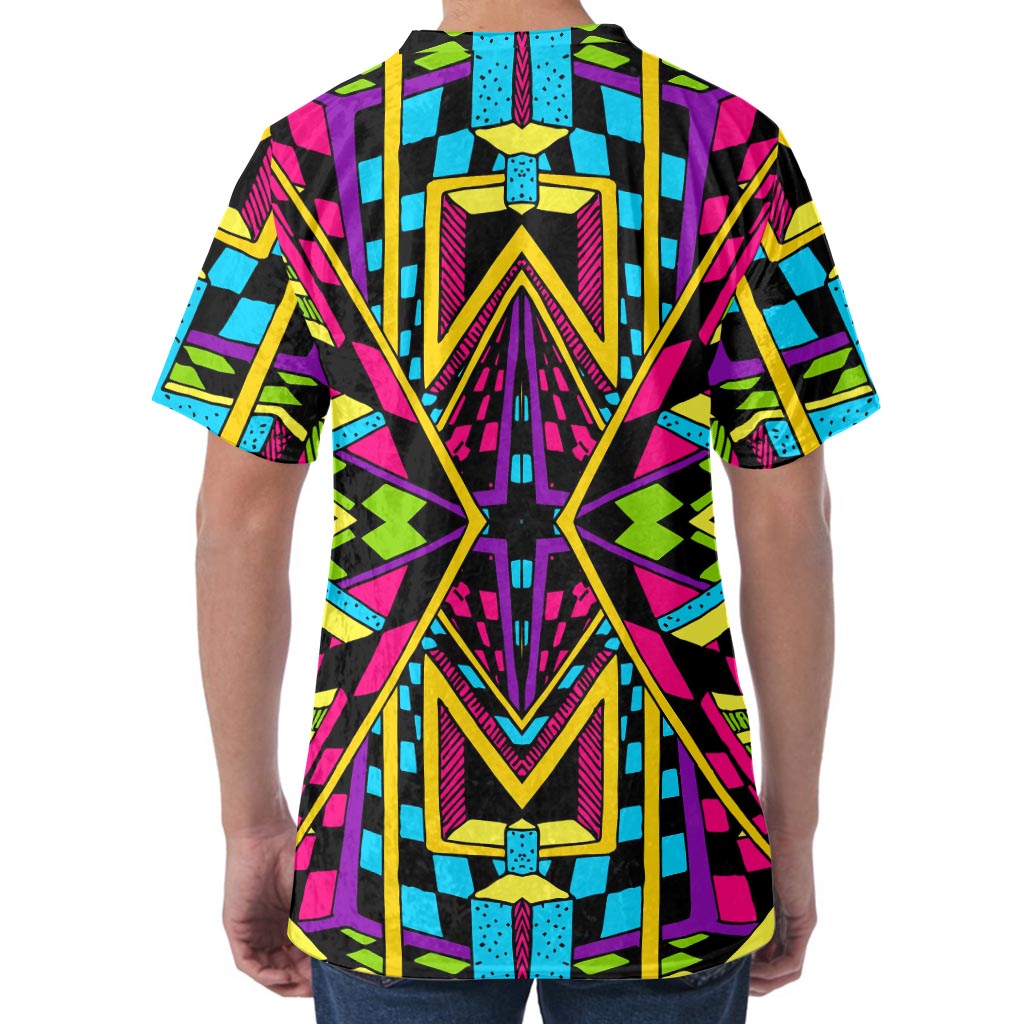 Ethnic Psychedelic Trippy Print Men's Velvet T-Shirt