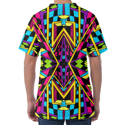 Ethnic Psychedelic Trippy Print Men's Velvet T-Shirt