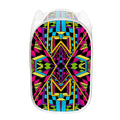 Ethnic Psychedelic Trippy Print Mesh Laundry Hamper