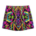 Ethnic Psychedelic Trippy Print Mesh Shorts