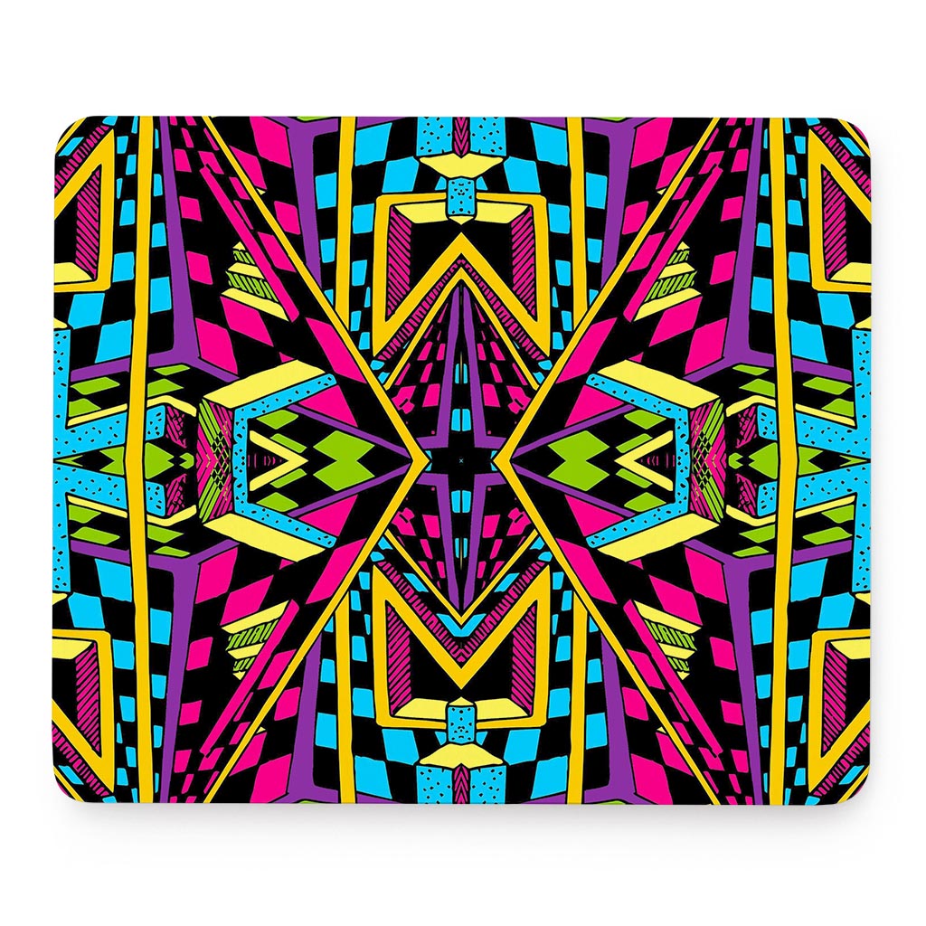 Ethnic Psychedelic Trippy Print Mouse Pad