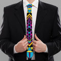 Ethnic Psychedelic Trippy Print Necktie