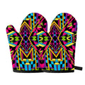 Ethnic Psychedelic Trippy Print Oven Mitts