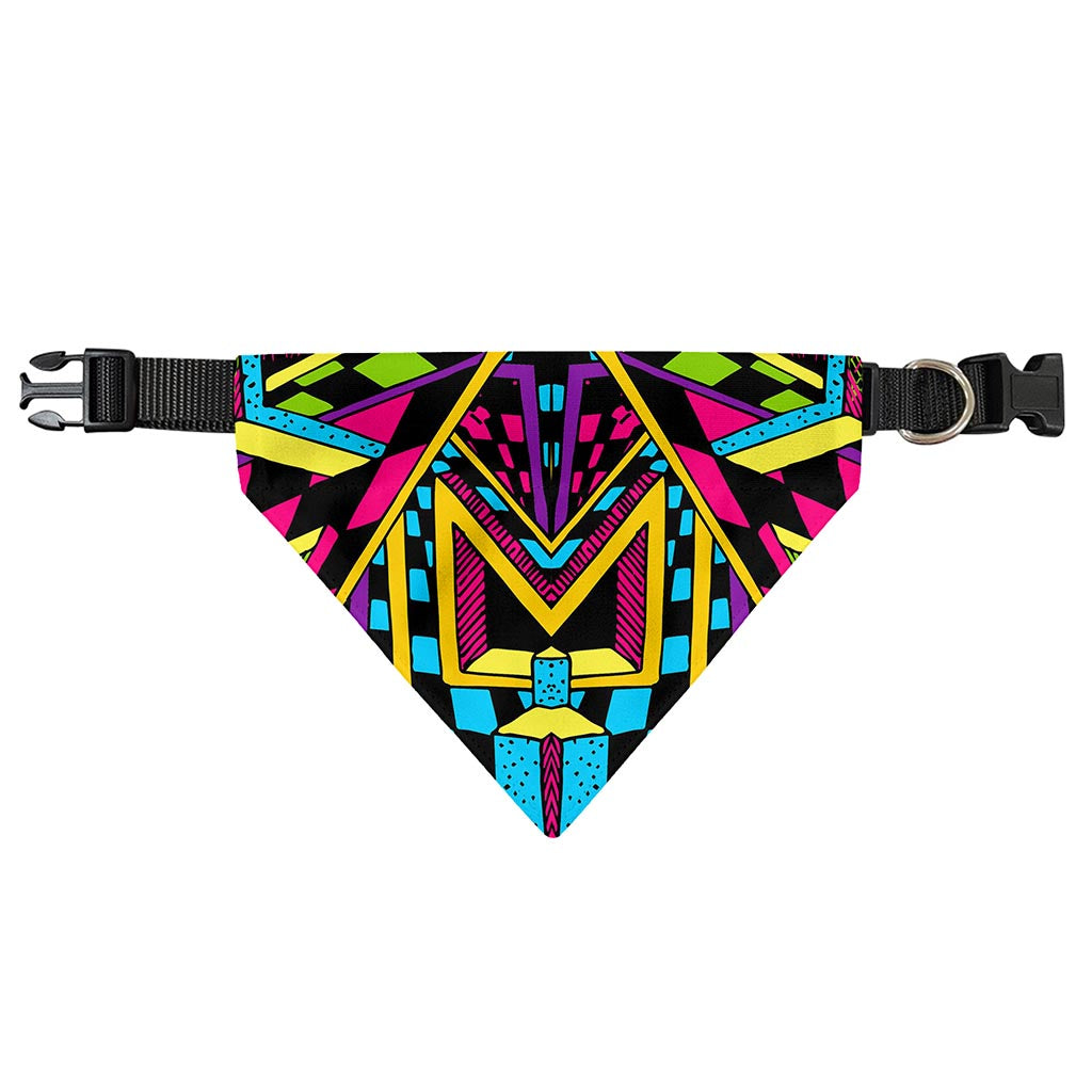 Ethnic Psychedelic Trippy Print Over The Collar Dog Bandana