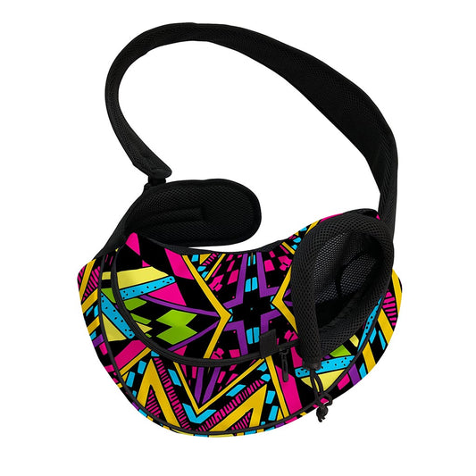 Ethnic Psychedelic Trippy Print Pet Sling Carrier
