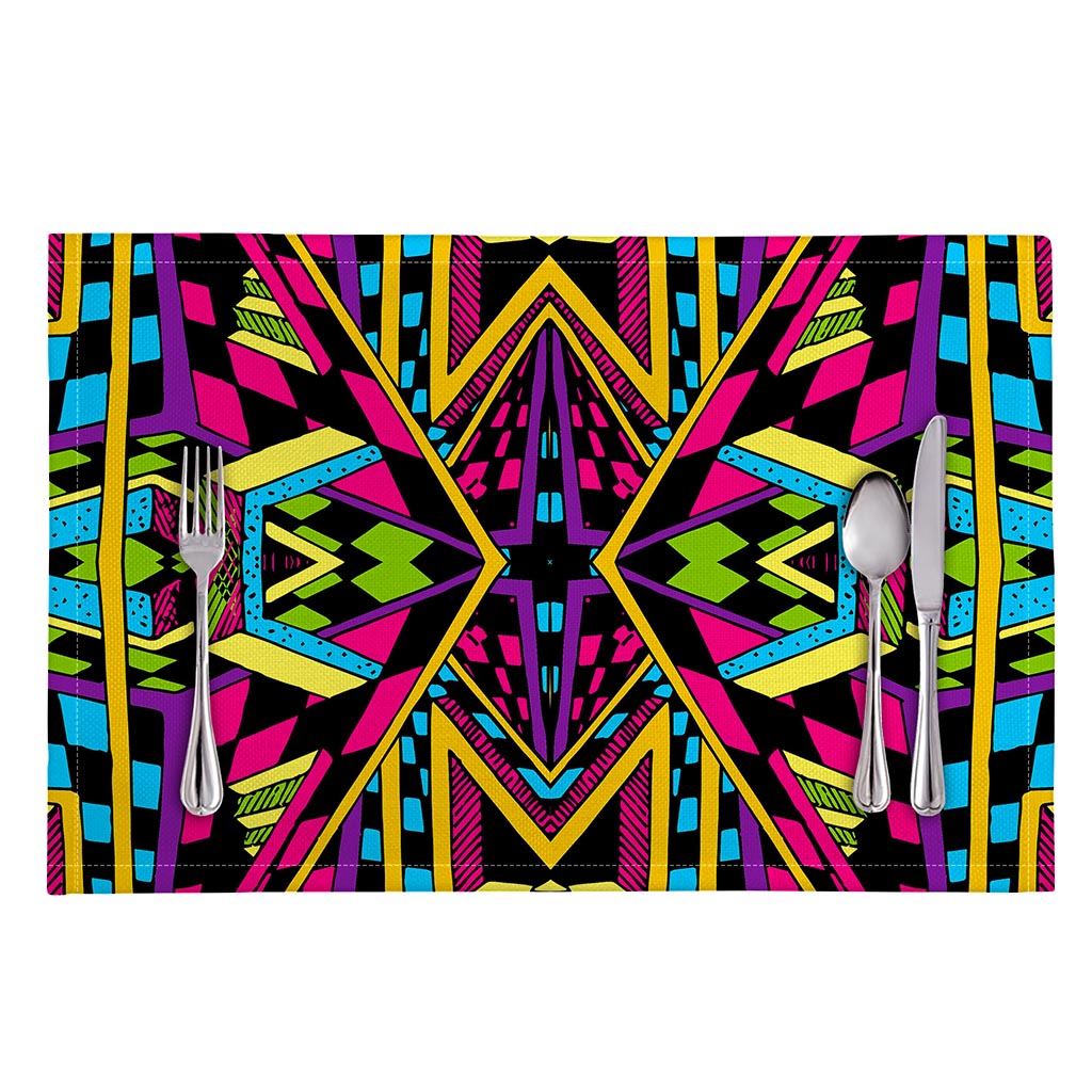Ethnic Psychedelic Trippy Print Placemat