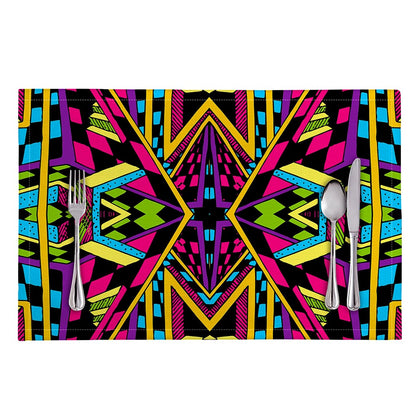 Ethnic Psychedelic Trippy Print Placemat