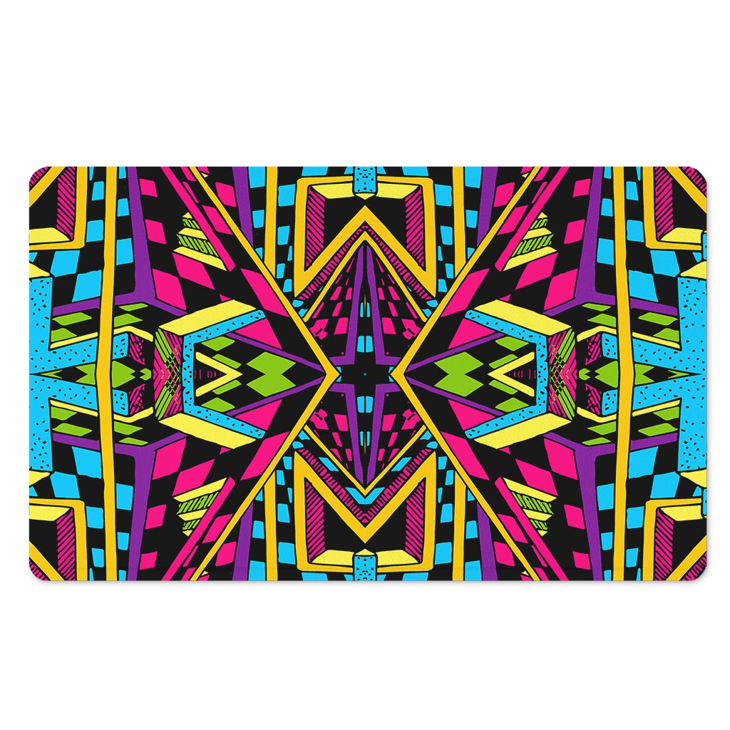 Ethnic Psychedelic Trippy Print Polyester Doormat