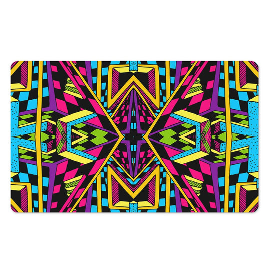 Ethnic Psychedelic Trippy Print Polyester Doormat
