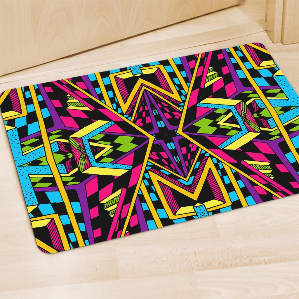 Ethnic Psychedelic Trippy Print Polyester Doormat