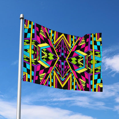 Ethnic Psychedelic Trippy Print Polyester Flag