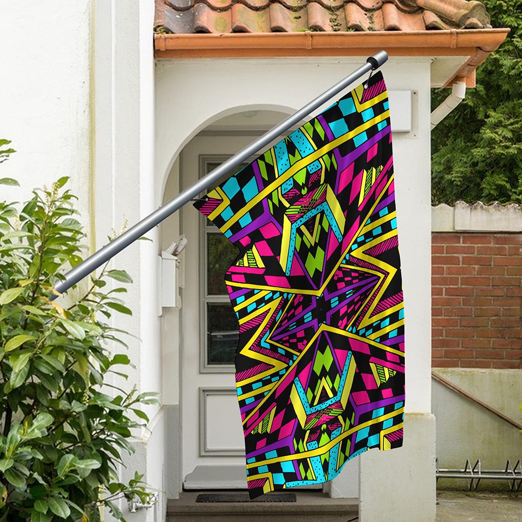 Ethnic Psychedelic Trippy Print Polyester Flag