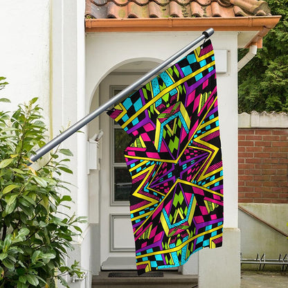 Ethnic Psychedelic Trippy Print Polyester Flag