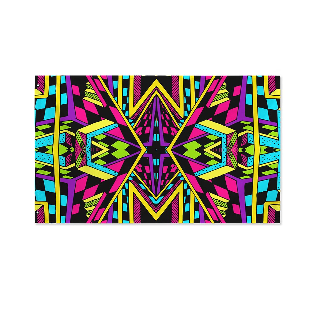 Ethnic Psychedelic Trippy Print Polyester Flag